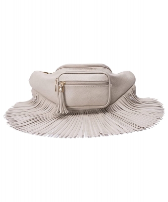 Fashion Fringe Tassel Fanny Pack Waist Bag KL088 GRAY